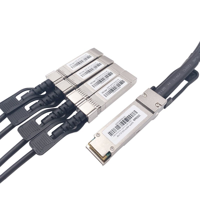 Wiitek 3 Meters QSFP+ to 4 SFP+ DAC Breakout Cable, QSFP-4SFP10G-CU3M, 40G QSFP+ Direct Attach Copper Cable, 30AWG Black, for Cisco, Ubiquiti, D-Link, Juniper, Huawei, Mellanox, Mikrotik, Extreme - Image 5